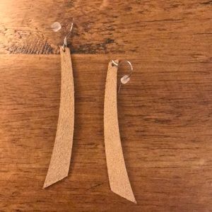 Nickel & Suede Jewelry - Nickel & Suede Accent Leather Earrings Nickel & Suede Jewelry - Nickel & Suede Accent Leather Earrings